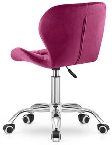 Scaun de birou vișiniu AVOLA VELVET