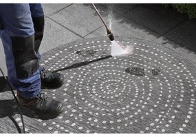 Covor pentru exterior NORTHRUGS Bali, ⌀ 140 cm, gri