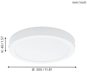 Eglo 78203 - Plafonieră LED FUEVA LED/22W/230V