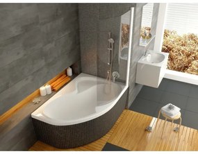 Ravak C421000000 - Cadă de colț ROSA 170 x 105 cm, acrilică, albă