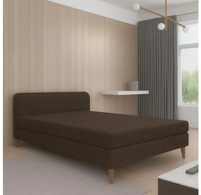 Pat tapițat BRISBANE 110x200 cm, maro