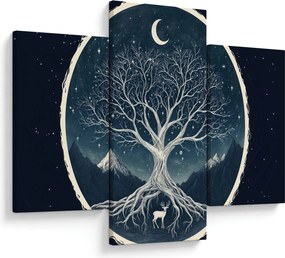 Tablou – Arbore magic cu cerb II. (90x60 cm)