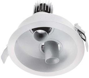 Corp incastrabil cu 2 mini spoturi LED mobile Trimless alb