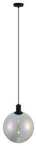 Lampă suspendată de design neagră cu sticlă curcubeu 35cm - Mallon