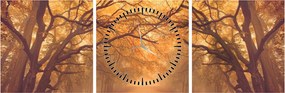 Tablou - Peisaj de toamnă cu drum (cu ceas) (90x30 cm)