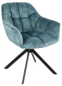 Set 2 scaune pivotante Papillon, catifea albastru inchis