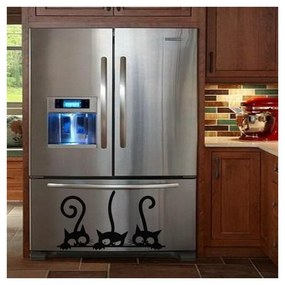 Autocolant pentru perete Ambiance Funny Cats Trio, 20 x 35 cm