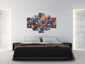 Tablou - Graffiti multicolor (150x105 cm)