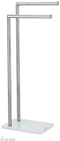 Stand vertical pentru prosoape Metaform ZERO 101A91102, crom/ alb