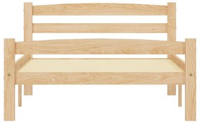 Cadru de pat, 90x200 cm, lemn masiv de pin Maro deschis, 90 x 200 cm