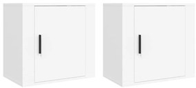 vidaXL Noptiere de perete, 2 buc., alb, 50x36x47 cm