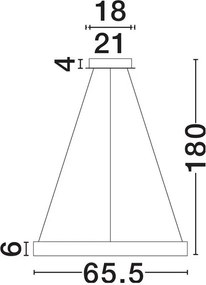 Lustra LED suspendata design decorativ VALLEY D-65,5cm