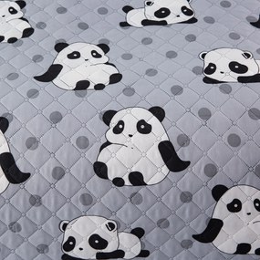 Cuvertura de pat gri PANDA Dimensiune: 220 x 240 cm