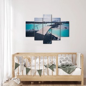 Tablou cu pod din lemn (150x105 cm)