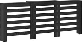 vidaXL Capac pentru radiator Stejar Negru 205 x 21,5 x 83,5 cm