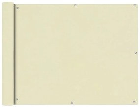 vidaXL Prelată pentru balcon din țesătură oxford, 90x600cm, crem