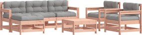vidaXL Set mobilier de grădină cu perne, 7 piese, lemn masiv douglas