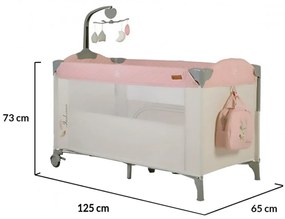 Patut pliant transformabil in tarc copii NOVOKIDS™ Indiana NEST, 62X125 cm, 2 Niveluri, Jucarie Carusel muzical, Fermoar acces lateral, Geanta bebe,