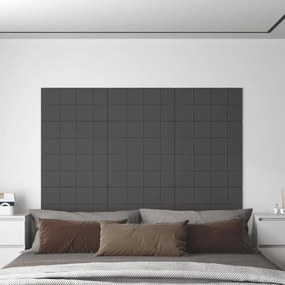 Panouri de perete 12 buc. gri inchis 60x30 cm textil 2,16 m  1 12, Morke gra, 60 x 30 cm