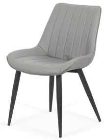RESIGILAT - Scaun dining piele ecologica BUC 203 gri