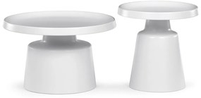 Set de măsuțe de cafea F4114 WT, alb, 2 buc.