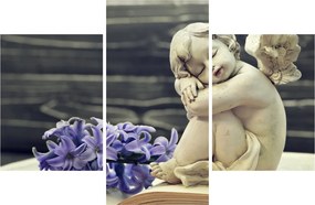 Tablou - Înger cu floare (90x60 cm)