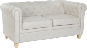 Canapea 2 locuri din stofa si lemn de mango " Covetry White "