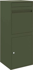 vidaXL Cutie pentru colet cu ușă Olivengrønn 41 x 38 x 103 cm Oțel