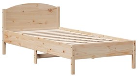 842614 vidaXL Cadru de pat cu tăblie, 100x200 cm, lemn masiv de pin