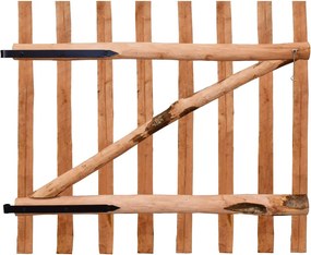 vidaXL Poartă de gard simplă, din lemn de alun, 100x90 cm