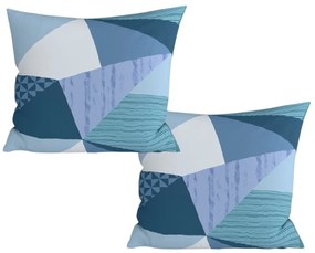 Set 2 huse decorative pentru perne din microfibra NARKEL 45x45 cm, colorata