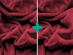 2x Cearsaf Cocolino microplus cu elastic SOFT 90x200 cm visiniu