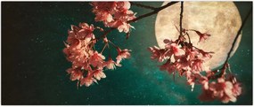 Tablou - Sakura în luna plină (120x50 cm)