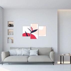 Tablou - Abstracție florală roz N⁰1 (90x60 cm)
