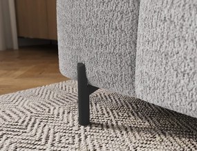 Taburet Tapitat cu Picioare Ferivo, 140x70x40cm, gri bouclé – Sola 04