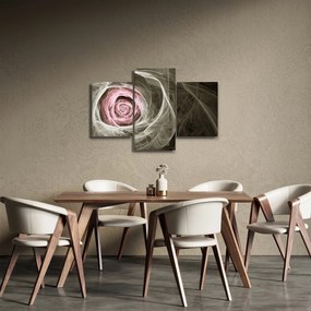 Tablou - Abstract trandafir roz deschis roz (90x60 cm)