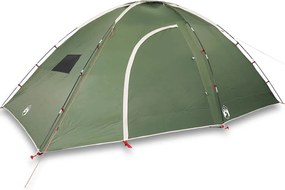 vidaXL Cort de camping pentru 8 persoane, verde, impermeabil