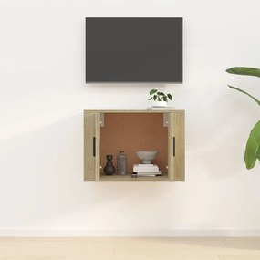 Dulap TV montat pe perete, stejar sonoma, 57x34,5x40 cm 1, Stejar sonoma, 57 x 34.5 x 40 cm