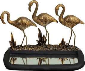 Decoratiune de masa, din rasina, Flamingo