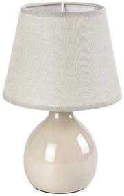 Lampa de masa ceramica si abajur bej Ingrid