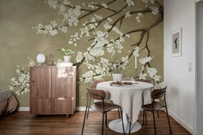 Tapet Sakura Branch, Beige, Rebel Walls