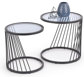 Masa de cafea Antilla, transparenta/neagra