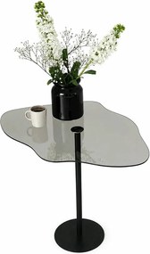 Masuta Dior, negru, metal/sticla, 60x45x50 cm
