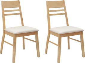 vidaXL Scaune de dining 2 pcs natural 43 x 54 x 89 cm