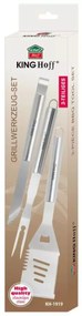Set 3 ustensile pentru gratar, inox, Kinghoff KH1919