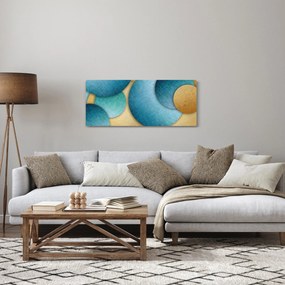 Tablou cu abstracție cercuri (120x50 cm)
