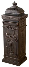 Cutie poștală decorativă antică - alamă întuneric