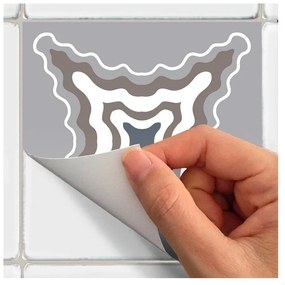 Set 9 autocolante decorative pentru perete Ambiance Orfeo, 10 x 10 cm