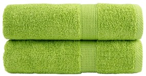 vidaXL Prosoape de mâini premium SOLUND 2 buc. verde 50x100cm 600 gsm