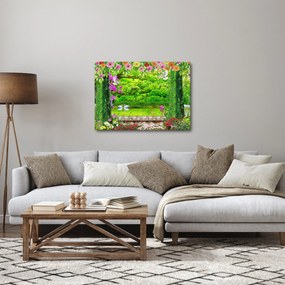 Tablou - Grădina magică cu lebede (70x50 cm)